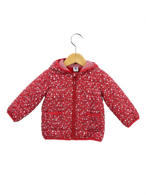 Casaco Petit Bateau Floral Vermelho Infantil