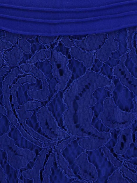 Vestido Tadashi Shoji Renda Azul Marinho
