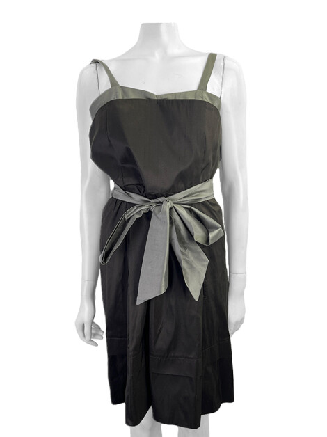 Vestido Alcaçuz Acetinado Marrom