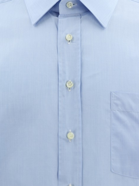 Camisa Artigiano A Misura Tecido Azul Masculino