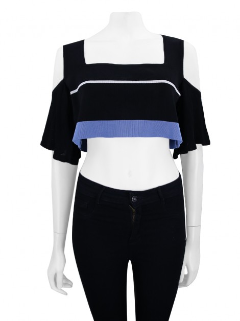 Blusa Animale Cropped Listras
