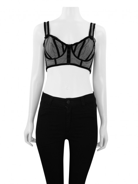 Blusa La Perla Top Tecido Bicolor