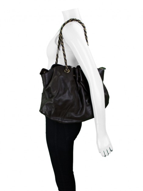 Bolsa Love Moschino Couro Marrom