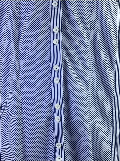 Camisa Lu Monteiro Listrada Azul