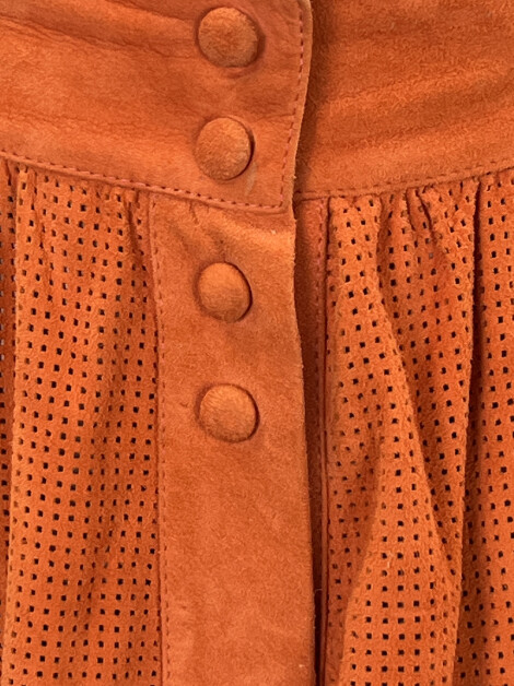 Saia Lica Melzer + Guga Gonçalves Suede Laranja
