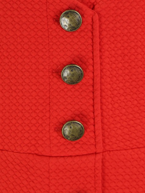Vestido Maeve by Anthropologie Tecido Texturizado Vermelho