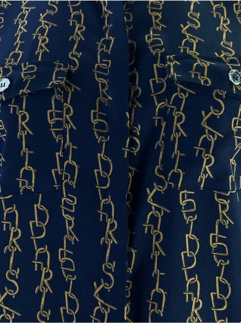 Camisa Karl Lagerfeld Estampada Bicolor