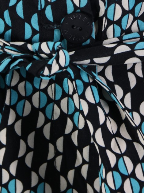 Shorts Totem Estampa Geométrica Azul