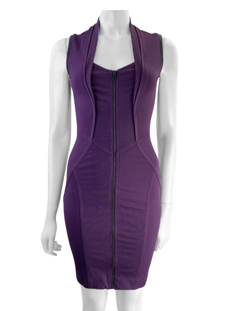 Vestido Yigal Azrouël Tecido Bordô