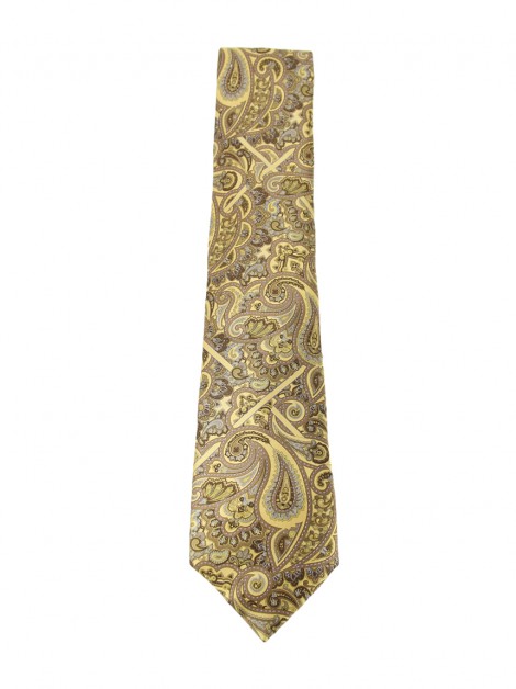 Gravata Stefano Ricci Luxury Collection Seda Arabescos Dourado