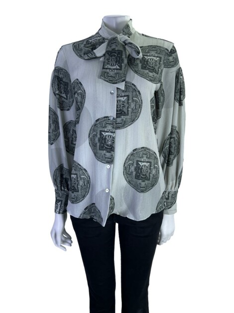 Camisa Sacada Texturizada Estampada