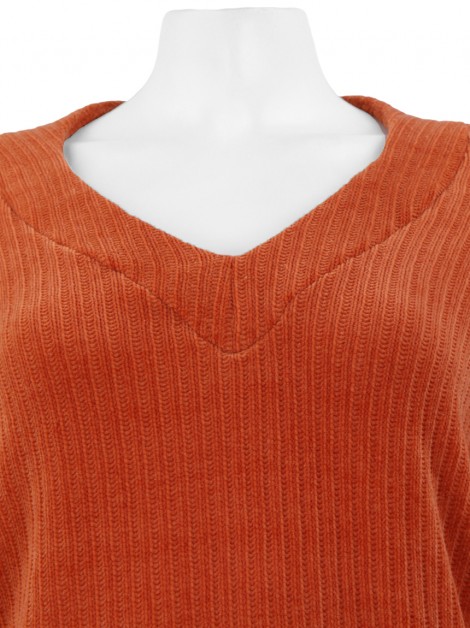 Blusa Wymann Veludo Bufante Tijolo