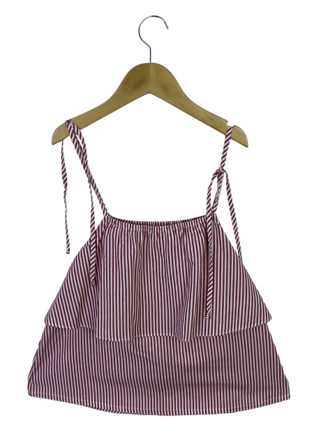 Blusa Paola Bimbi Listras Vermelha