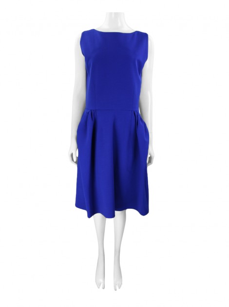 Vestido Yves Saint Laurent Tecido Azul Royal