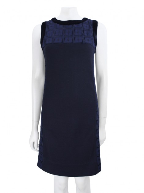 Vestido Tory Burch Veludo Marinho