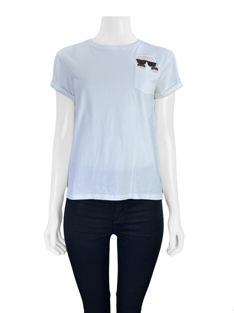 Blusa Karl Lagerfeld Estampado Strass