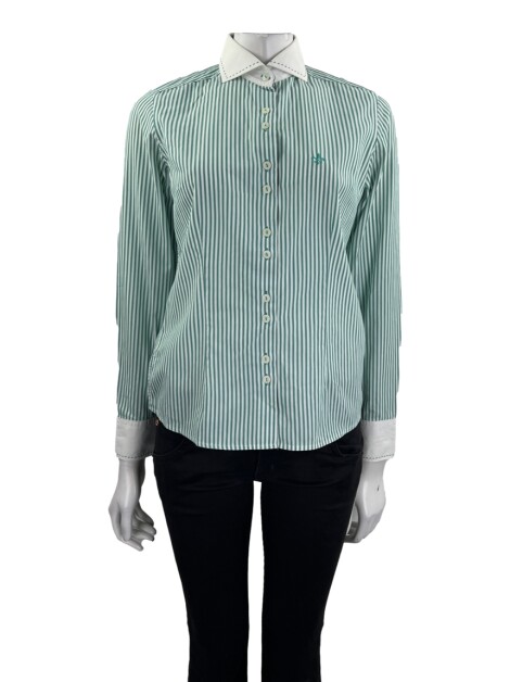 Camisa Dudalina Listrada Verde