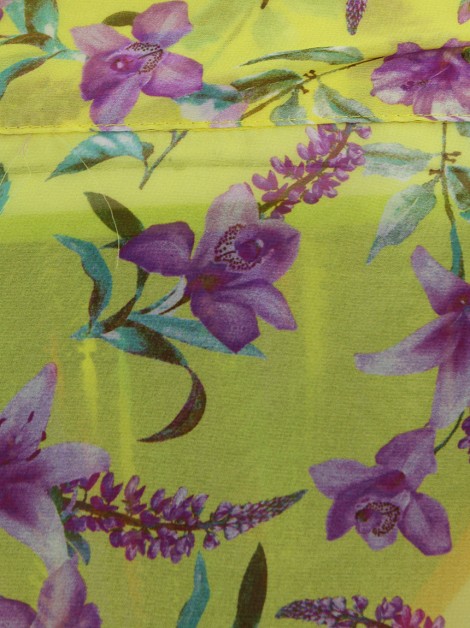 Saída de Praia Lefah Floral Amarelo