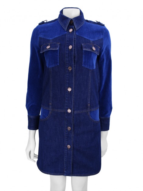 Vestido See by Chloé Jeans e Veludo Azul