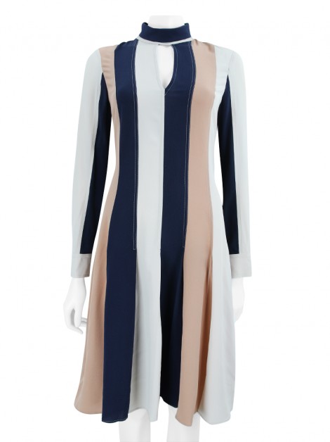 Vestido Derek Lam Seda Bicolor