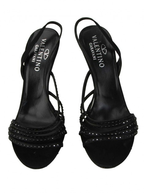 Sandália Valentino Strass Preto