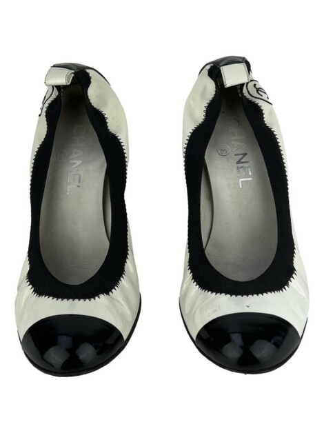 Sapato Chanel Elastic Stretch Pumps P&B