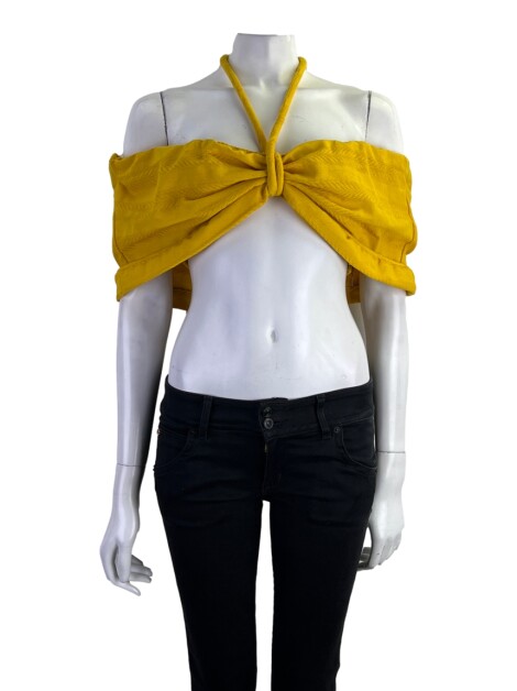 Blusa Coolrated Ombro A Ombro Mostarda