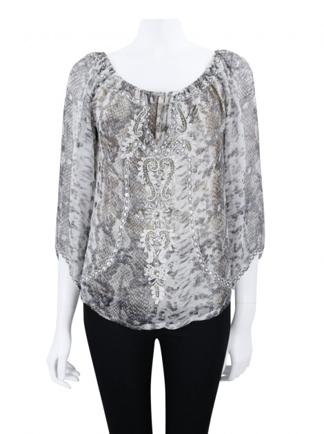 Blusa Taj by Sabrina Crippa Seda Estampada