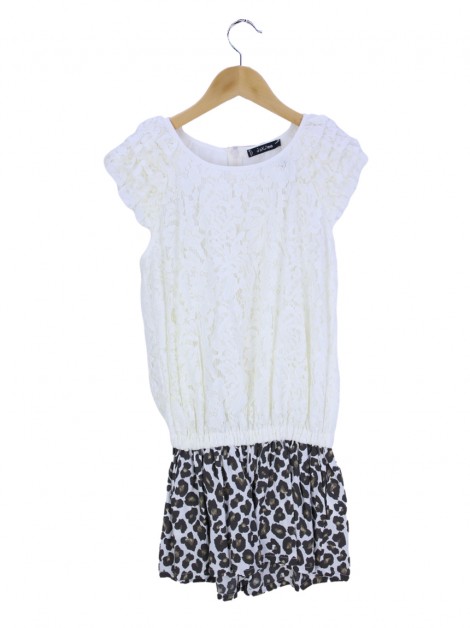 Macacão Jakioo Renda Animal Print Infantil