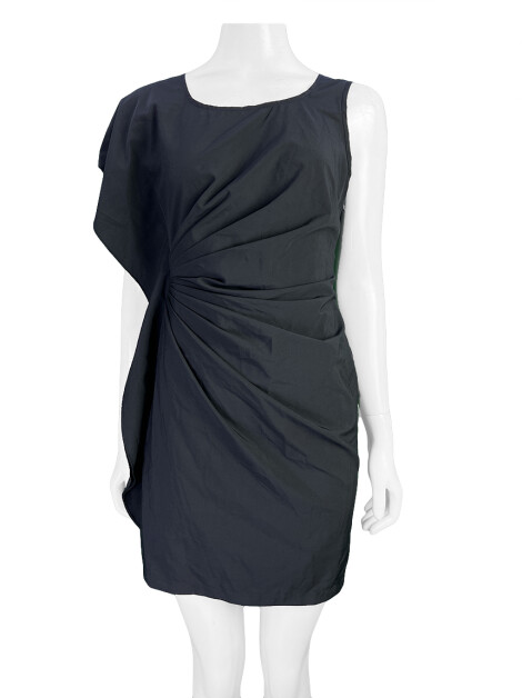 Vestido Juju Costa Drapeado Preto