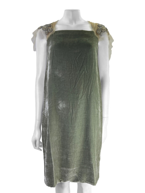 Vestido Clo Orozco Bordado Verde