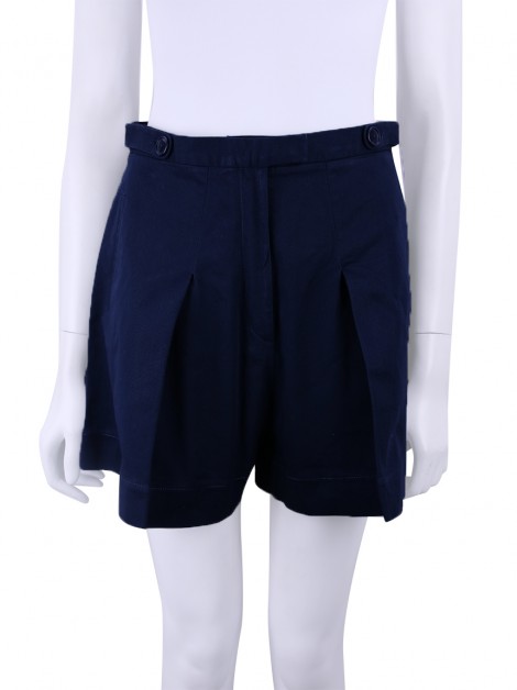 Shorts Victoria Beckham Tecido Azul Marinho