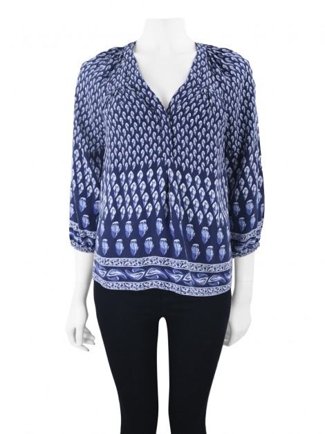Blusa Joie Seda Estampa Bicolor