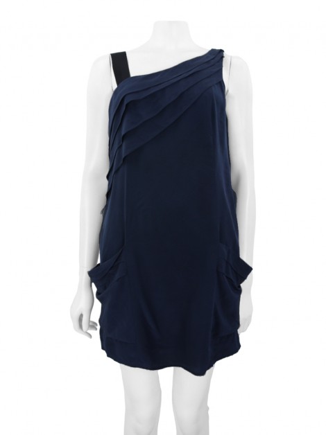 Vestido Nanette Lepore Seda Petróleo