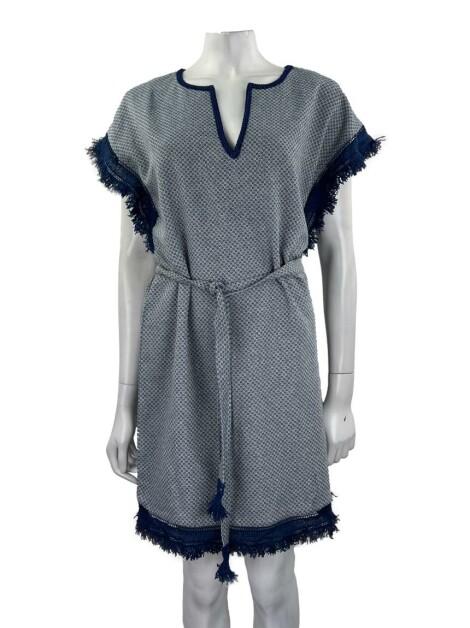Vestido Mayara Sansana Franjas Azul