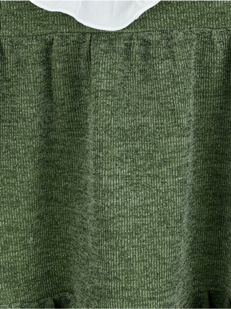 Vestido Paola Bimbi Lurex Gola Verde