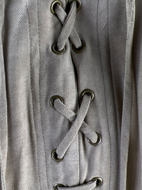 Vestido K&T Trançado Bege