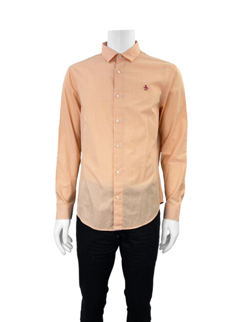Camisa Penguin Quadriculada Laranja