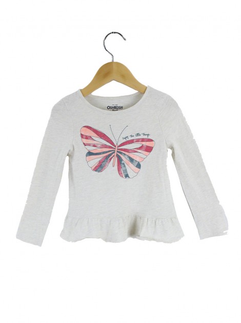 Blusa Oshkosh B''gosh Toddler Estampada Bege Infantil