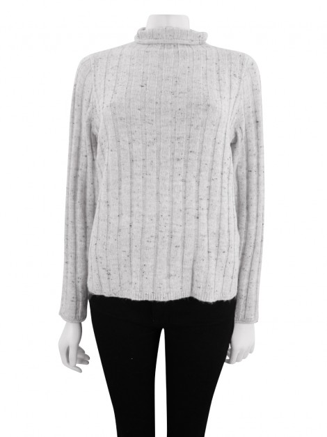 Blusa Madewell Tricot Mesclado Cinza