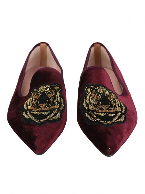 Sapatilha  Pretty Ballerinas Ella Veludo Vinho