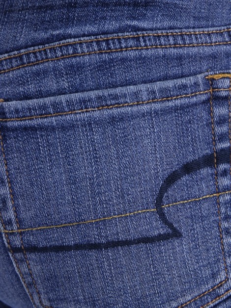 Short American Eagle Jeans Bordado Azul