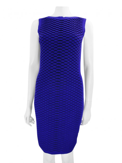 Vestido Karen Millen Snake Texture Tricot Roxo