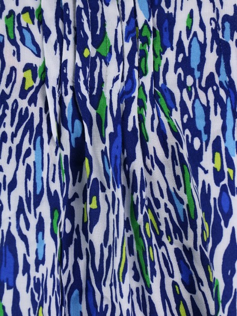 Saída de Praia Batô Batô Tecido Estampado Azul
