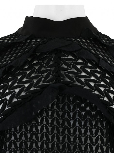 Blusa Self-Portrait Babados Preta