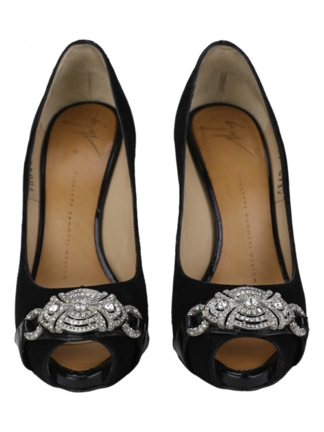 Sapato Giuseppe Zanotti Scarpin Suede Preto