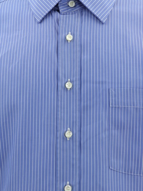 Camisa Artigiano A Misura Listrada Azul Masculino