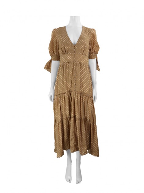 Vestido Maria Cabaleiro Poá Longo