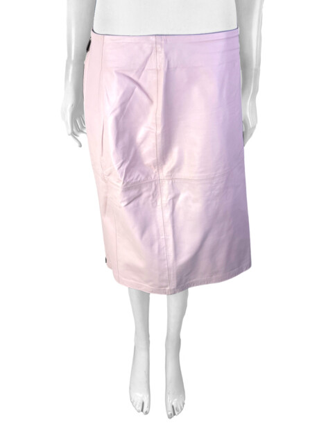 Saia Helena Caio Couro Rosa