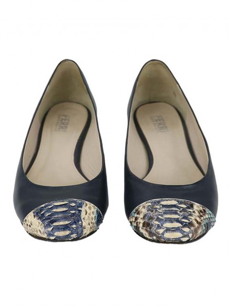 Sapatilha Ferri Python Azul Marinho